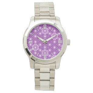 Montre Japonais Asanoha motif - améthyste violet