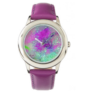 Montre JARDIN DES OMBRES PERDUES - Rose violet Aqua Blue