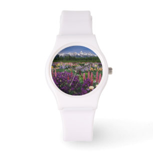 Montre Jardin d'Iris et de Lupin et chaîne Teton,