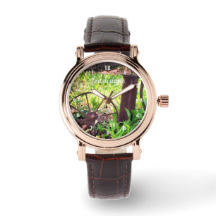 Montre Jardin Fleur Rouille Rouille Et Pompe Personnalis
