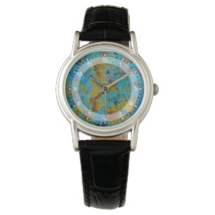 Montre Jasper Chrysocolla Bleu Tacheté
