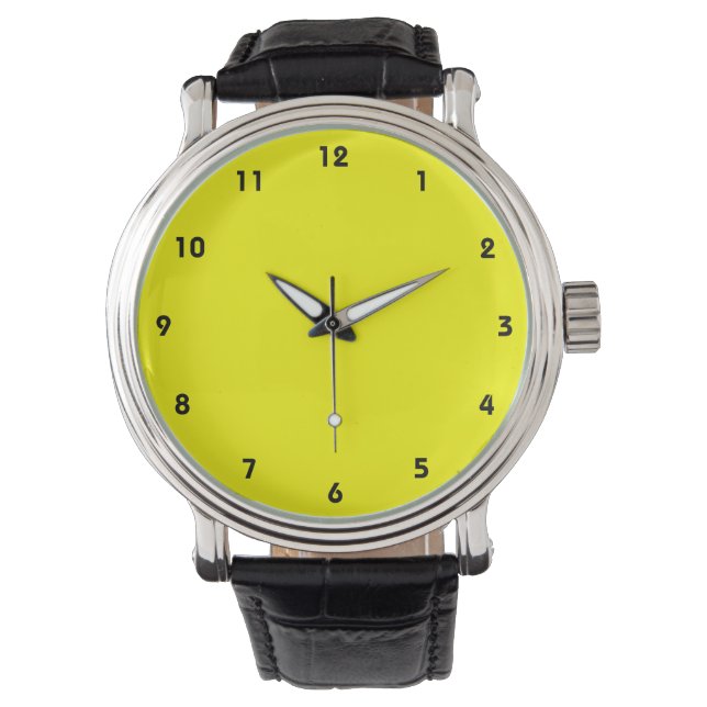 Montre jaune - série de couleurs de base (devant)