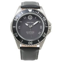 Jazz Watch- Style plongée noir