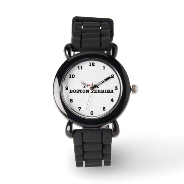 Montre J'Coeur Mon Boston Terrier Numéroté Wristwatch (Recto)