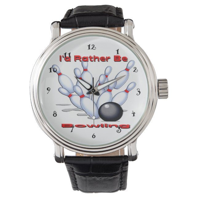 Montre Je Préférerais Être À Bowling Watch (devant)