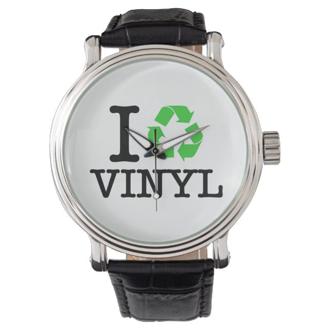 Montre Je recycle le vinyle (devant)