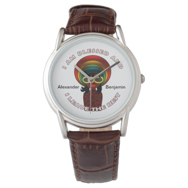 Montre Je Suis Heureux D'Inspirer Thankful Grateful Custo (devant)