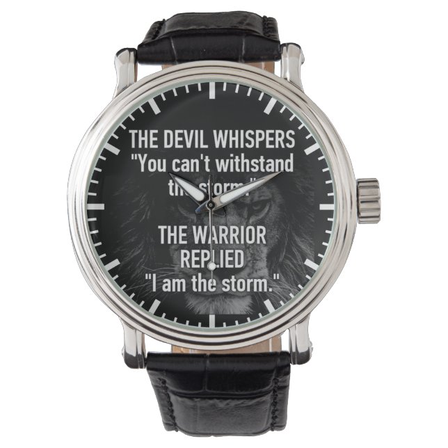 Montre Je Suis La Tempête, L'Entraînement, L'Inspiration, (devant)