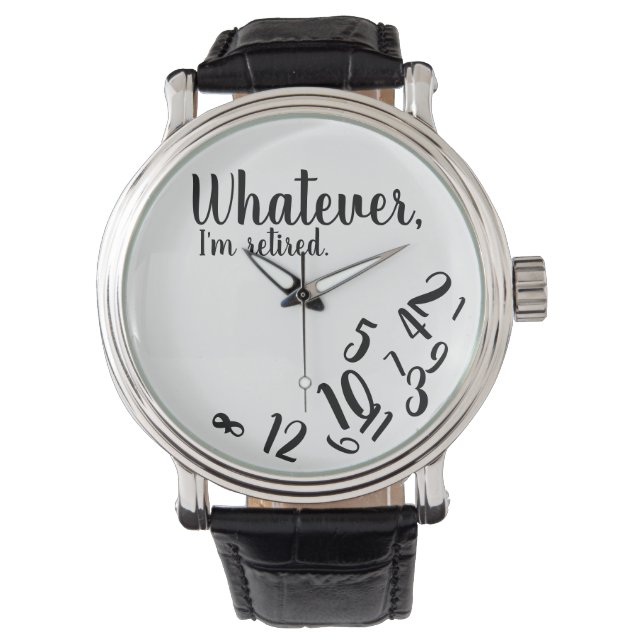 Montre Je suis Retraité Drôle Retraite Simple Blanc (devant)