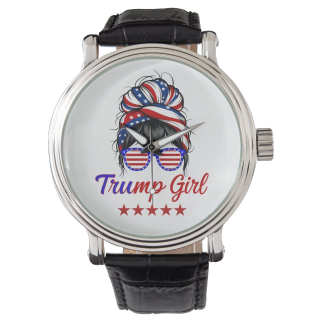 Montre Je suis une fille Trump, Messy Bun Election 2024 (devant)