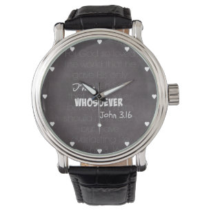 Montre Je suis une personne citant Christian John 3.16