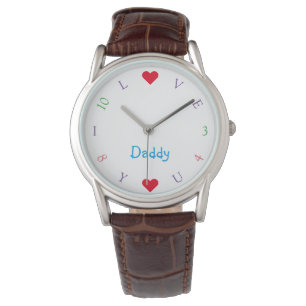 Montre Je T'Aime Papa Papa Fête des pères Personnalisée M
