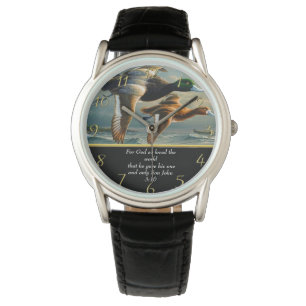 Montre Jean 3:16 Croix de la foi chrétienne avec des cana