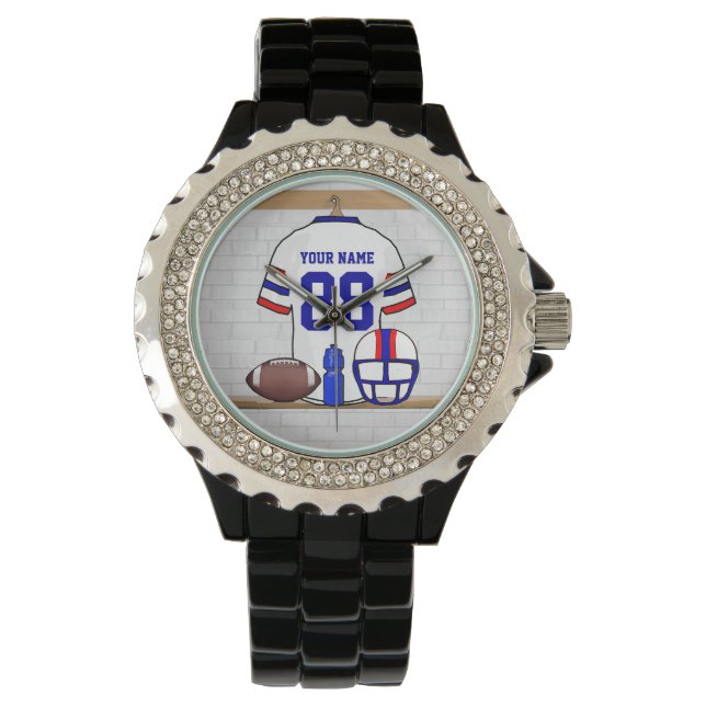 Montre Jersey de football blanc rouge (devant)