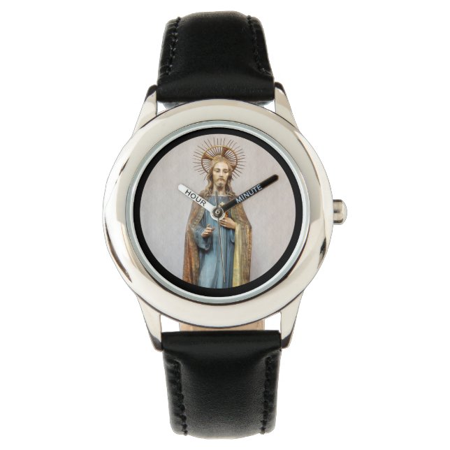 Montre Jésus ayant le coeur sacré d'or (devant)