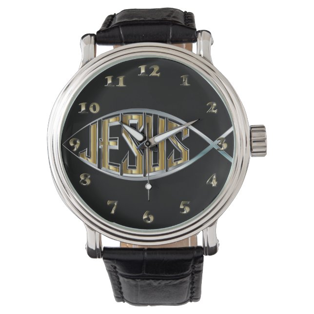 Montre Jésus dans un symbole de poisson (devant)