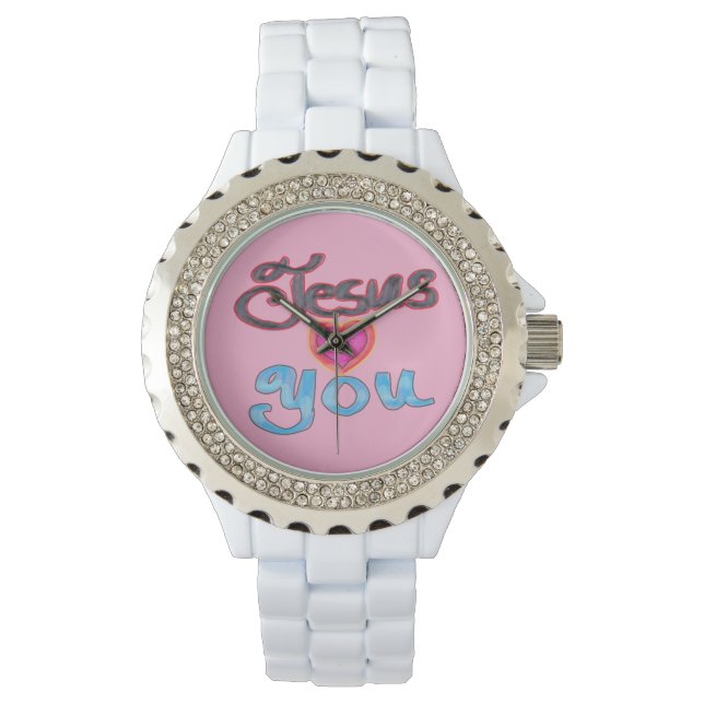 Montre Jésus t'aime Chrétienne Dames (devant)