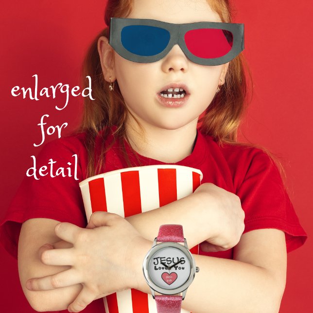 Montre Jésus t'aime Coeur Rouge (Créateur téléchargé)