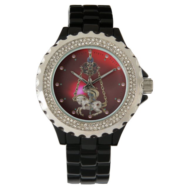 MONTRE JEWEL ANTIQUE, PIERRES DE JEUX, NUIT SUR LE CHEVAL (devant)