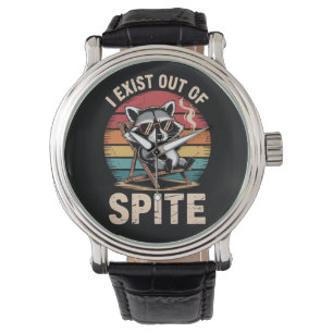 Montre J'existe par dépit Drôle de Raton Laveur Vintage