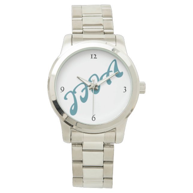 Montre JFIA Deri Mens Silver Watch (devant)