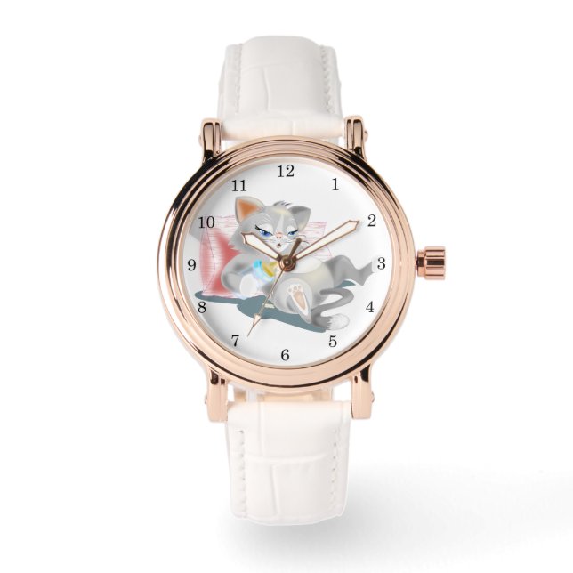 Montre Joli Bébé Chat - (Recto)