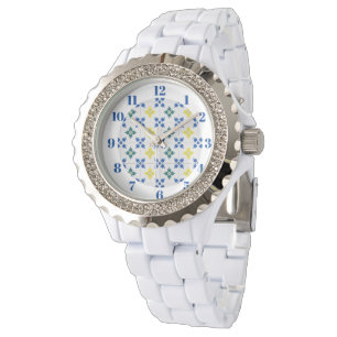 Montre Joli carreaux de Lisbonne ou motif azulejo