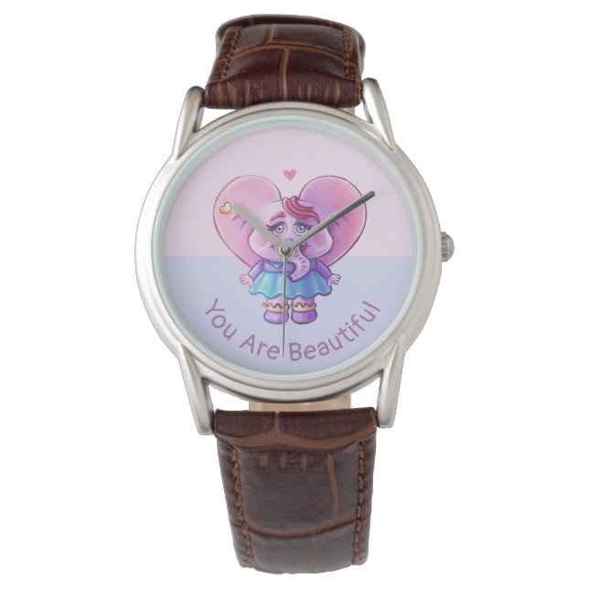 Montre Joli Éléphant Dit Que Tu Es Belle (devant)