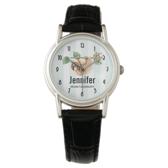 Montre Joli fentes accroché à l'aquarelle vers le bas (devant)