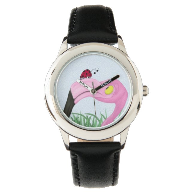 Montre Joli Flamant rose rose (devant)