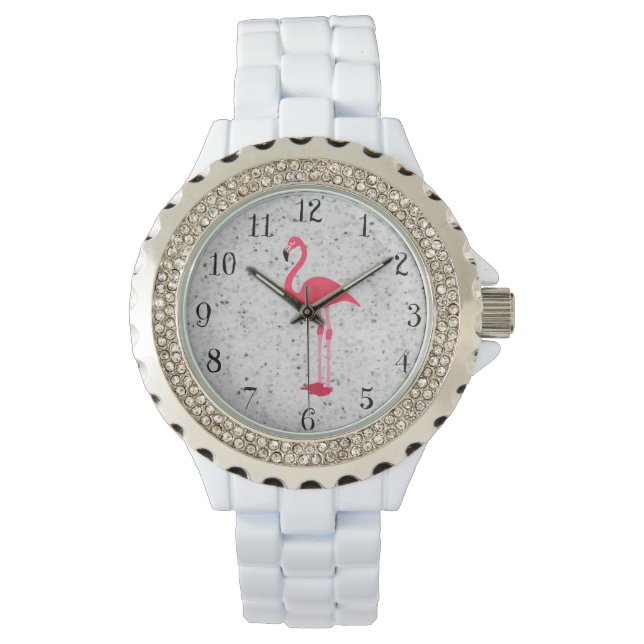 Montre Joli Flamant rose rose Fille Élégant (devant)