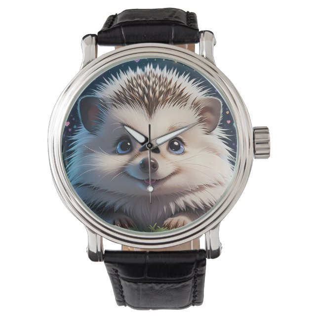 Montre Joli Hérisson aux grands yeux bleus (devant)