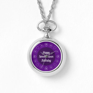 Montre Joli Joyeux Doux 16 Anniversaire Purple Festive