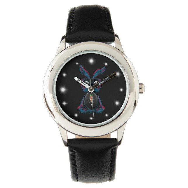 Montre Joli lapin aux yeux de Starlight dans Pose de Yoga (devant)