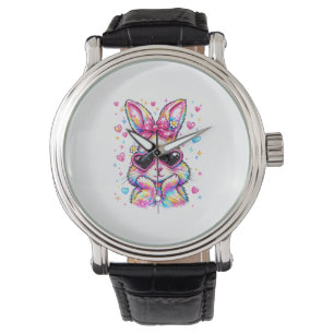 Montre Joli Lapin Tie Dye Coquette Pâques Femme Gi
