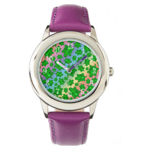 Montre Joli motif de tortue arc-en-ciel
