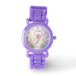 Montre Joli Pastel Butterfly Fairy in Flower Garden