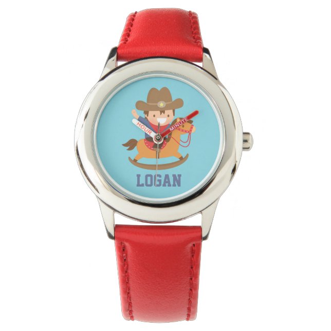 Montre Joli petit cow-boy sur Rocking Horse (devant)