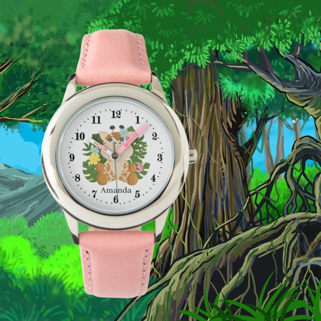 Montre joli petit girafe ajouter nom (Créateur téléchargé)