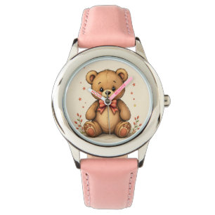 Montre Joli petit ours brun adorable avec cravate