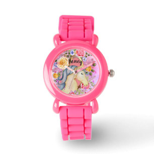 Montre Joli Roses Unicorne Nommés Filles Regardez Fille R