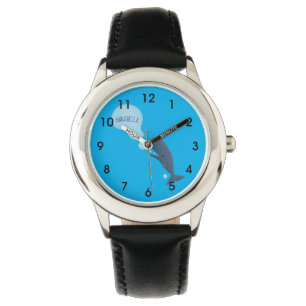 Montre Jolie baleine à sperme soufflant bulles dessin