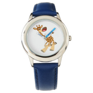 Montre Jolie caricature Ambling Giraffe Watch