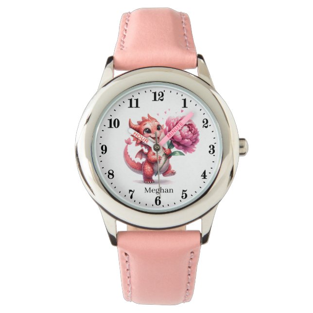 Montre Jolie fille dragon ajouter nom (devant)