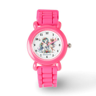 Montre Jolie filles fairy licorn ajouter nom