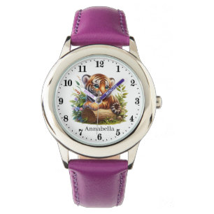 Montre Jolie filles tiger ajouter nom