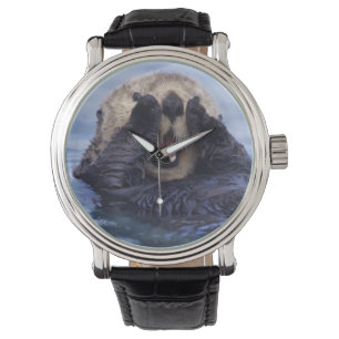 Montre Jolie loutre de mer Alaska, États-Unis