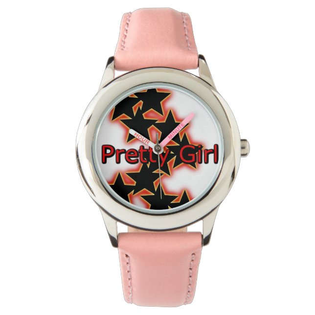 Montre Jolie lunette de swag avec chiffres roses (devant)