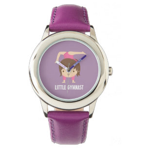 Montre Jolie Petite Fille Gymnaste Pose de Gymnastique