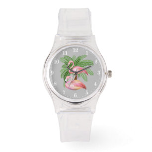 Montre Jolie plage rose flamingo Watch